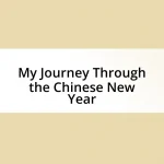 My Journey Through the Chinese New Year